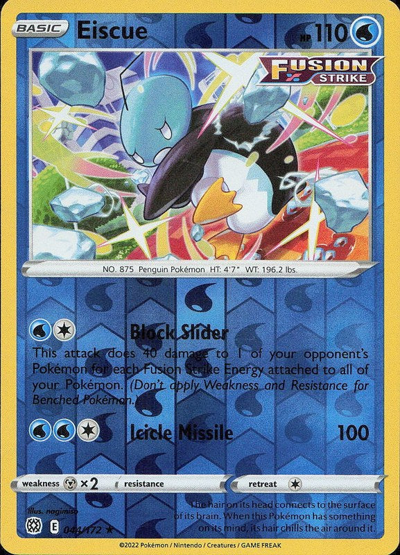 Eiscue #44 reverse_holo Brilliant Stars en