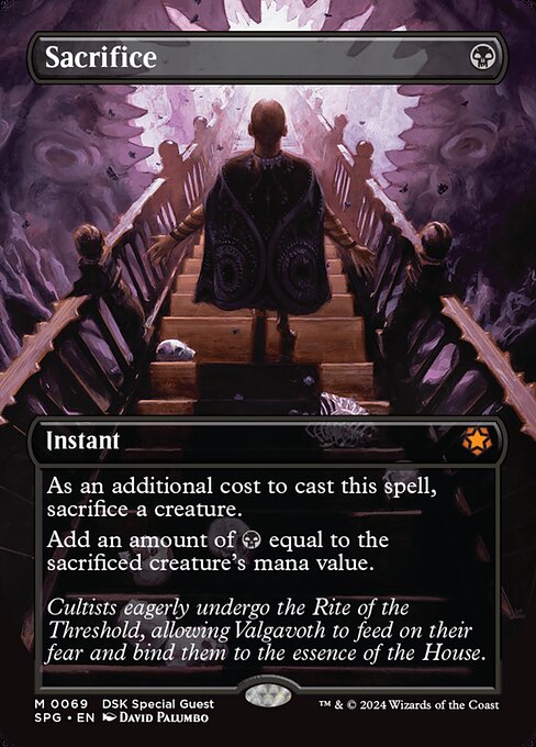 Sacrifice #69 Foil, Borderless Inverted SPG Special Guests EN MTG