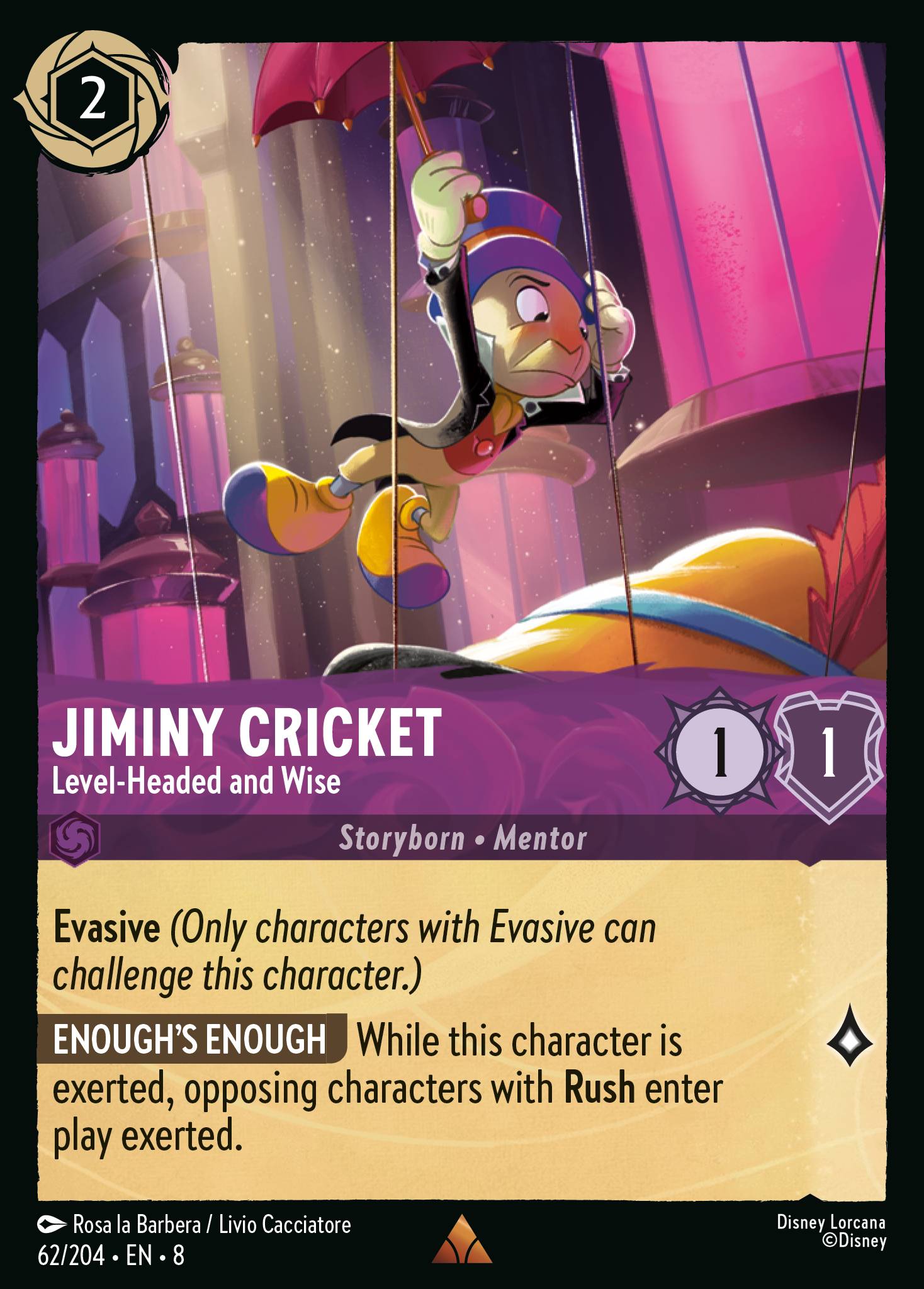 Jiminy Cricket - Level-Headed and Wise