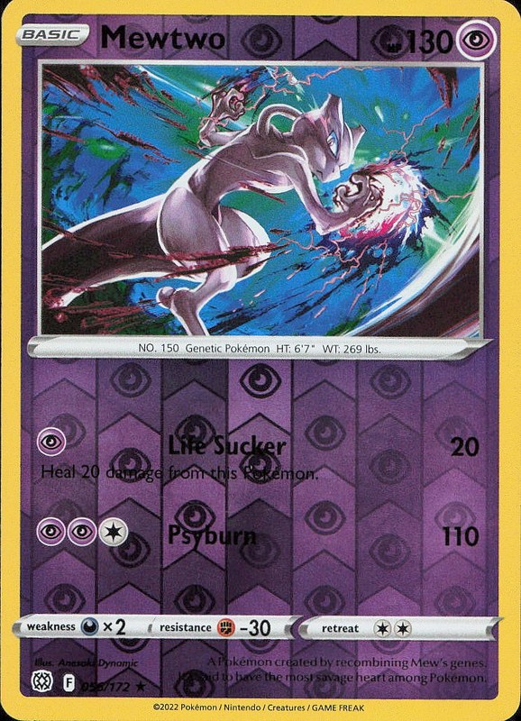 Mewtwo #56 reverse_holo Brilliant Stars en