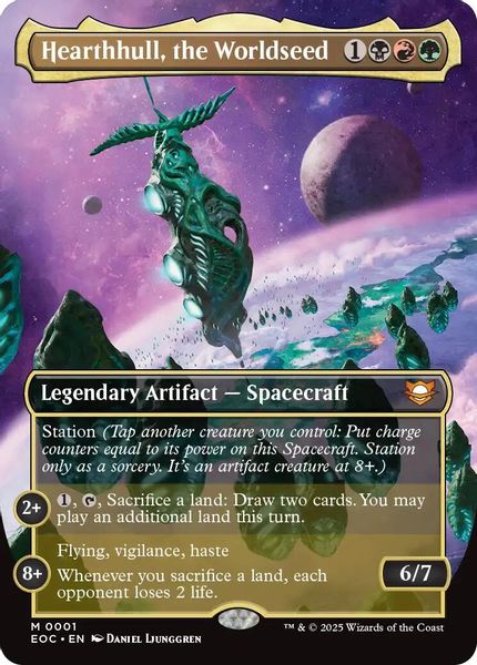 Image of Hearthhull, the Worldseed Borderless from Edge of Eternities (set EOC)