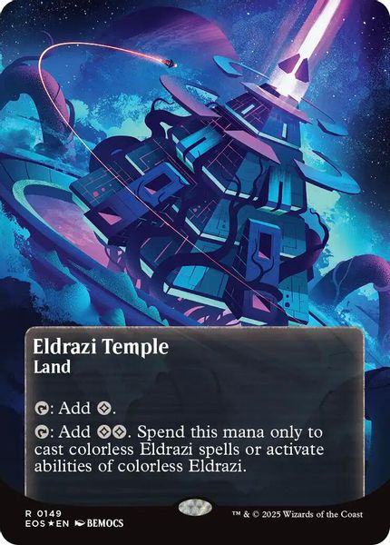 Image of Eldrazi Temple Galaxy Foil Borderless from Edge of Eternities (set EOS)