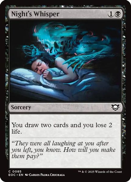 Image of Night's Whisper Standard Edition from Edge of Eternities (set EOC)