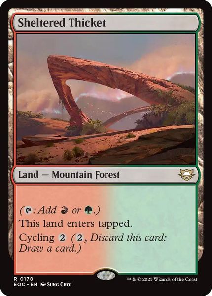 Image of Sheltered Thicket Standard Edition from Edge of Eternities (set EOC)