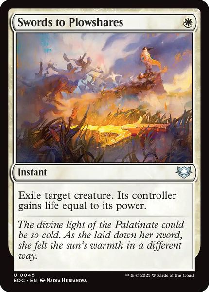 Image of Swords to Plowshares Standard Edition from Edge of Eternities (set EOC)