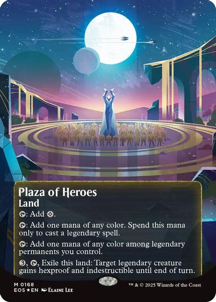 Image of Plaza of Heroes Galaxy Foil Borderless from Edge of Eternities (set EOS)
