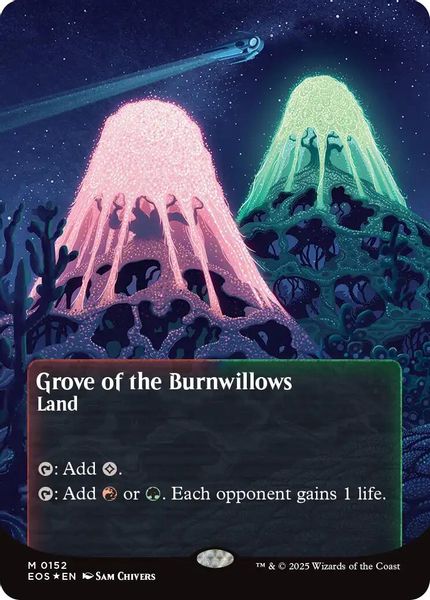 Image of Grove of the Burnwillows Galaxy Foil Borderless from Edge of Eternities (set EOS)