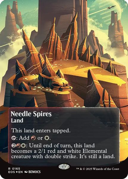 Image of Needle Spires Galaxy Foil Borderless from Edge of Eternities (set EOS)