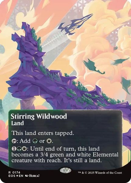 Image of Stirring Wildwood Galaxy Foil Borderless from Edge of Eternities (set EOS)