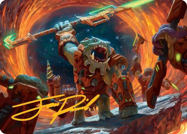 Image of Frontline War-Rager Gold Signature from Edge of Eternities (set EOEART)