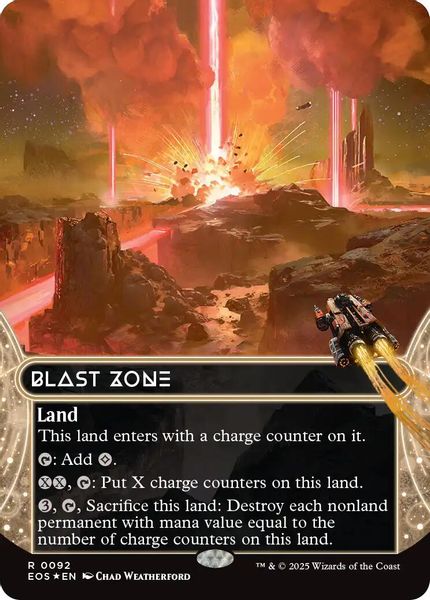 Image of Blast Zone Galaxy Foil Borderless from Edge of Eternities (set EOS)