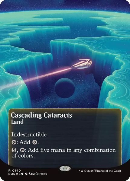 Image of Cascading Cataracts Galaxy Foil Borderless from Edge of Eternities (set EOS)