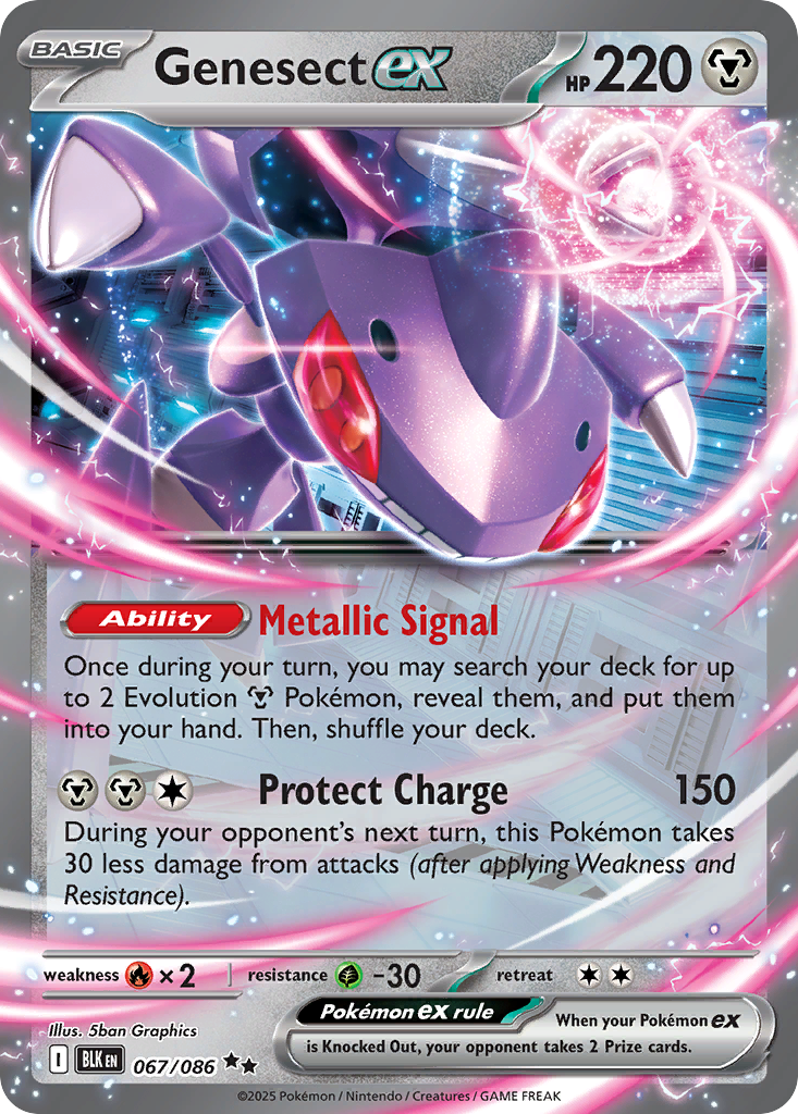Genesect ex #67 Scarlet & Violet Series Black Bolt en
