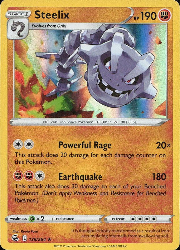 Steelix #139 Holo Fusion Strike en