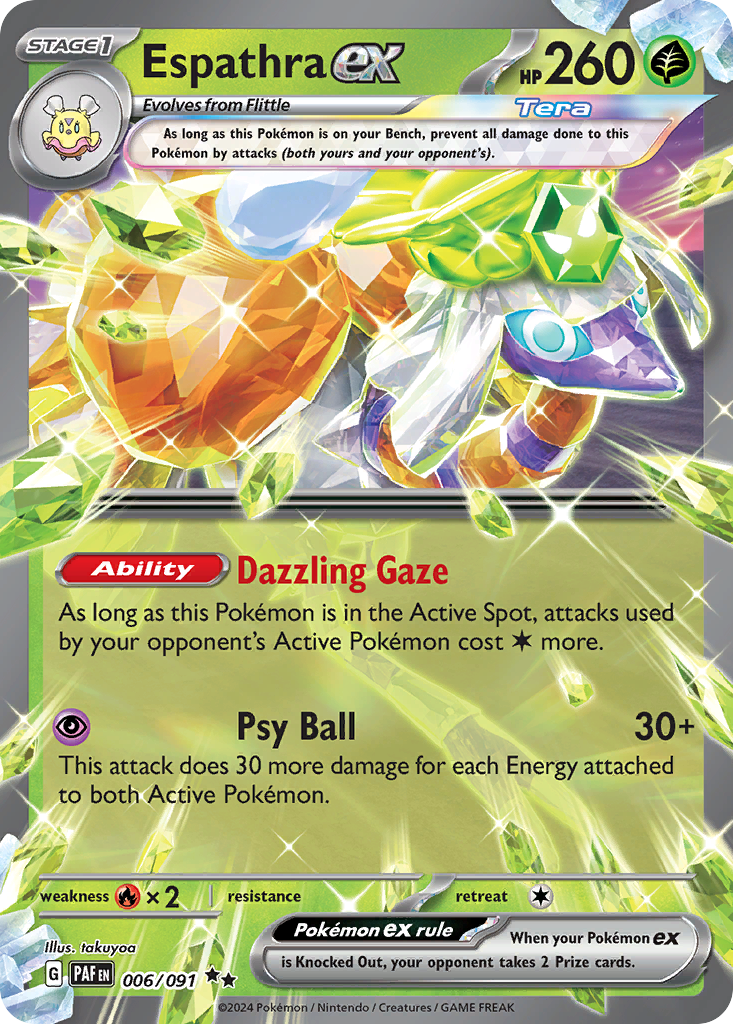 Espathra ex #6 Scarlet & Violet Paldean Fates en