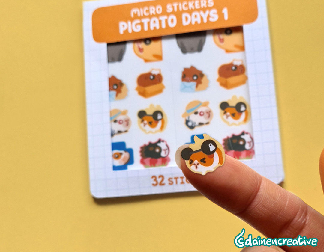 Artist Series - Micro Stickers Pigtato Days - Dainencreative