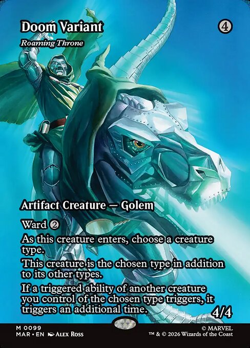 Roaming Throne #99 Borderless Inverted MAR Marvel Universe EN MTG
