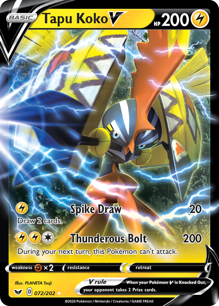 Tapu Koko V #72 Sword & Shield en