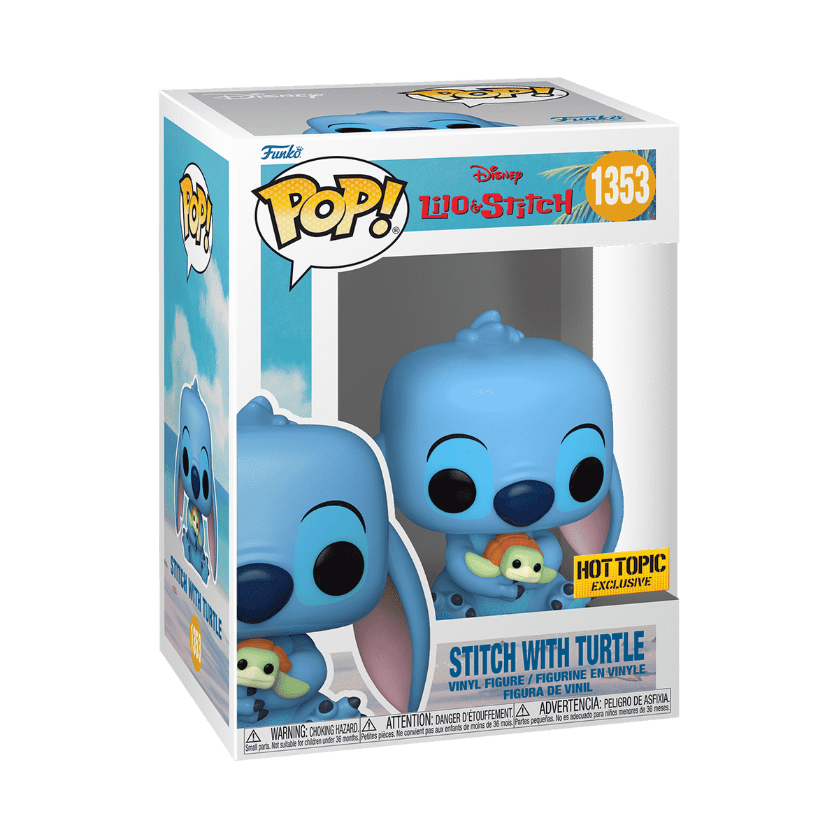 Funko Pop! Lilo & Stitch - Stitch with Turtle (Hot Topic Exclusive) #1353 in window box