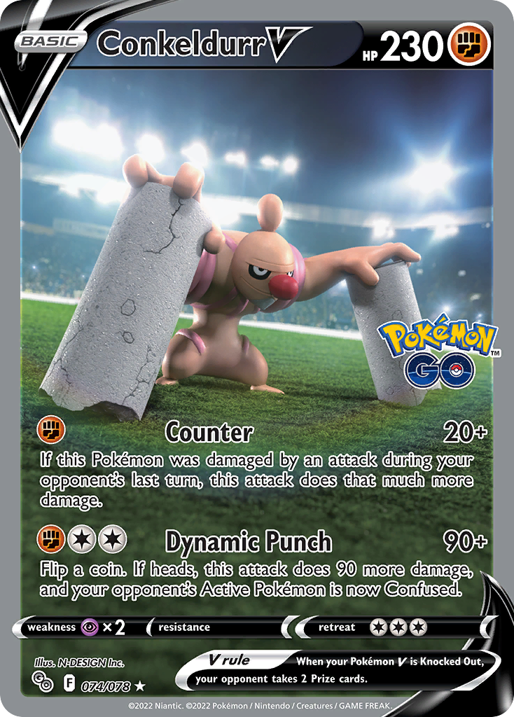 Conkeldurr V #74 Pokémon GO en
