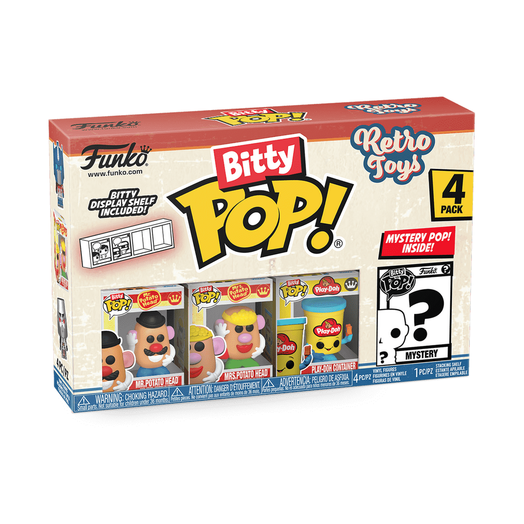 Funko Pop! Bitty Pop! Retro Toys - Mr. Potato Head 4-Pack (Series 1) in window box