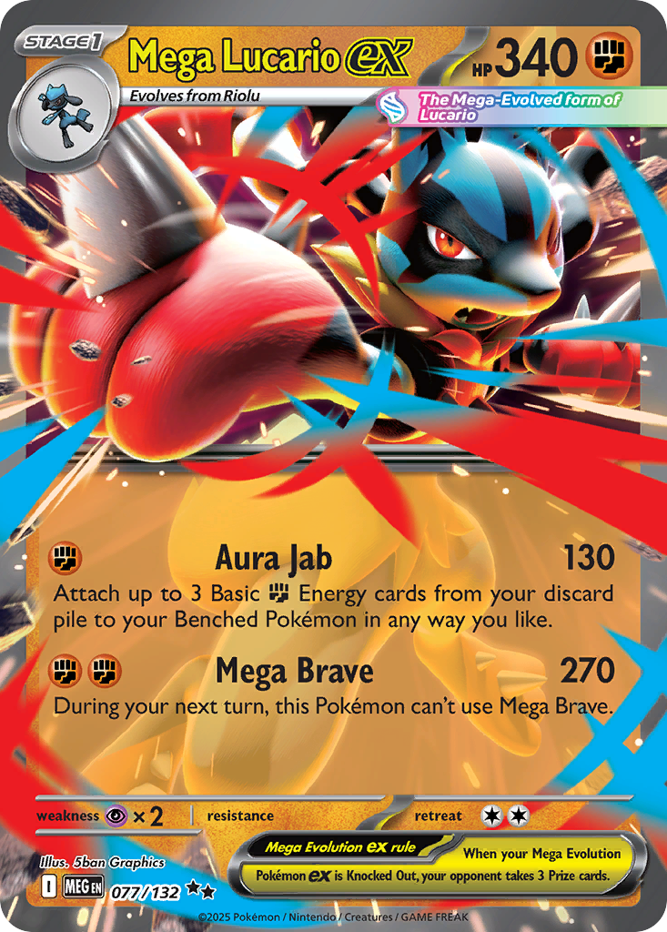 Mega Lucario ex #77 Mega Evolution en