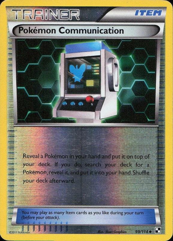 Pokémon Communication #99 reverse_holo Black & White en
