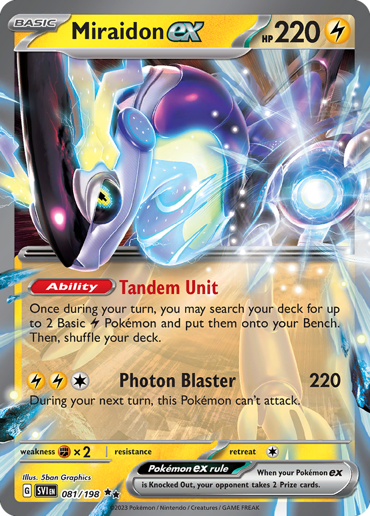 Miraidon ex #81 Scarlet & Violet en
