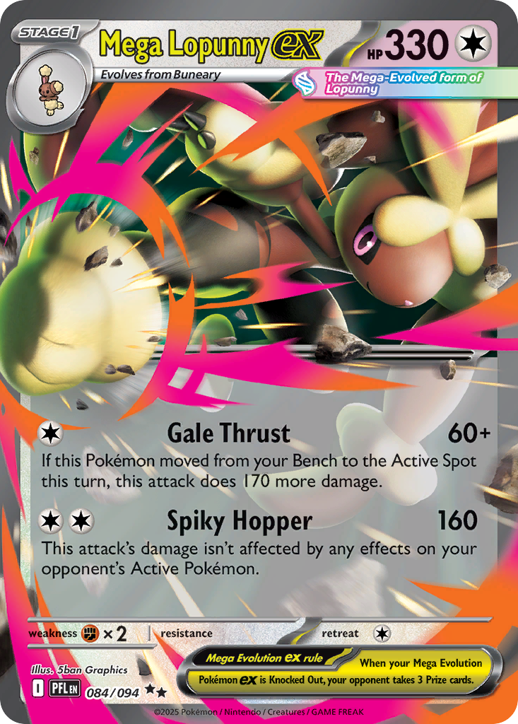 Mega Lopunny ex #84 Phantasmal Flames en