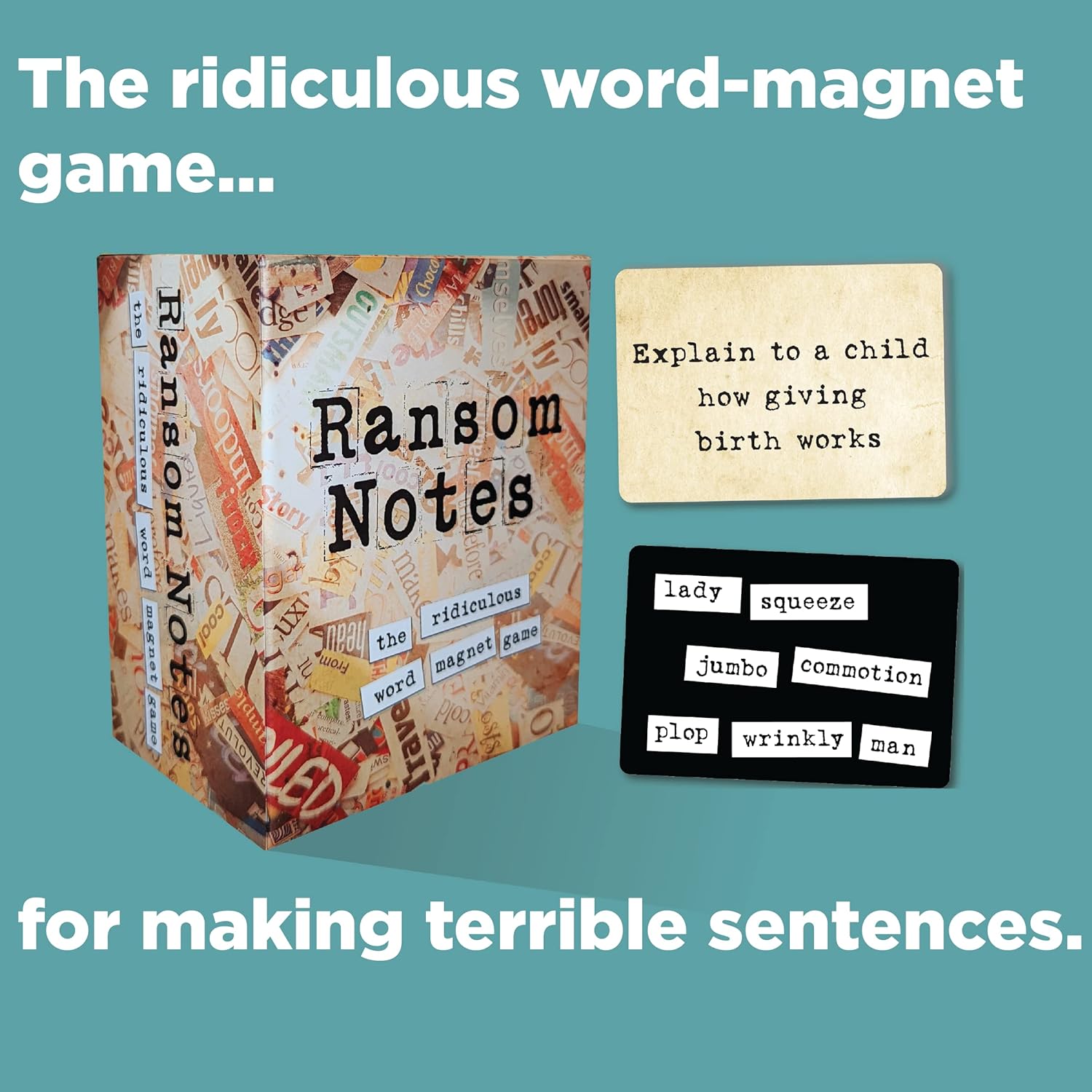 Ransom Notes The Ridiculous Word Magnet - Party Game