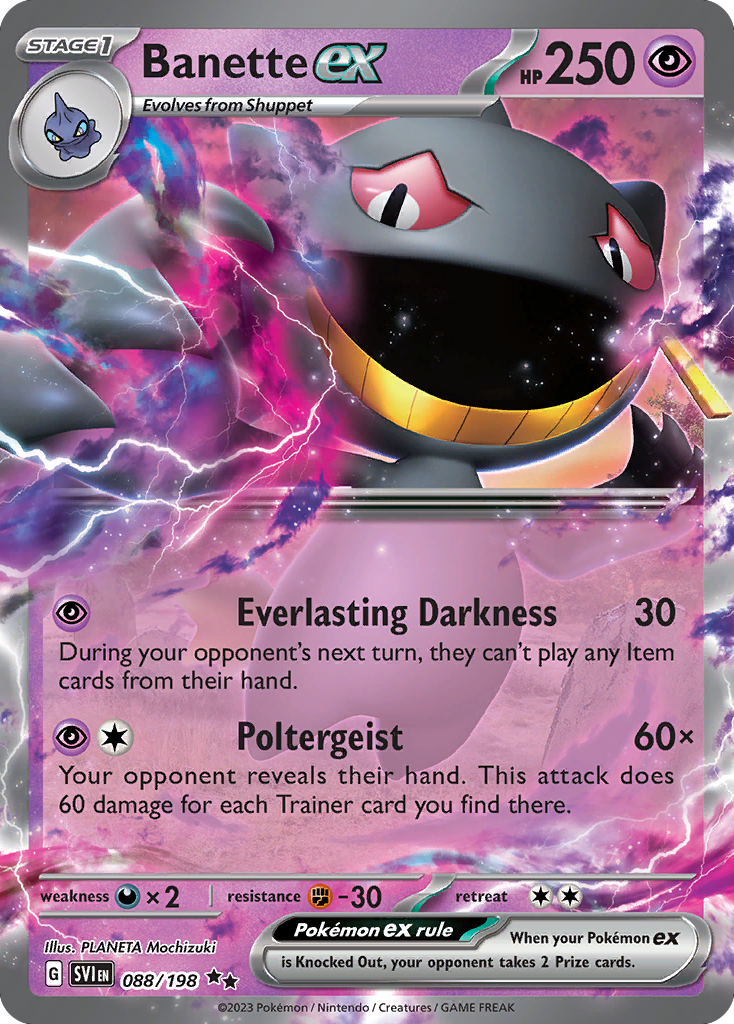 Banette ex #88 Scarlet & Violet en