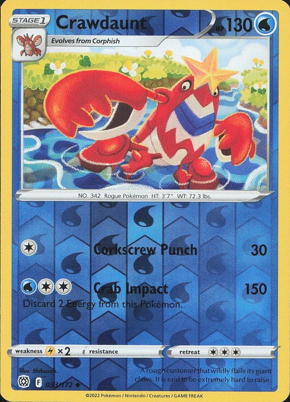 Crawdaunt #33 reverse_holo Brilliant Stars en