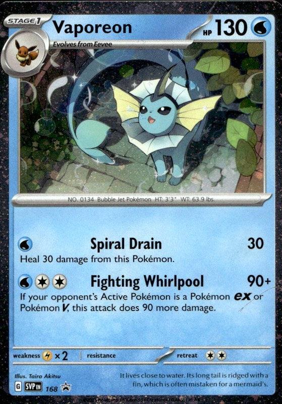 Vaporeon #168 Cosmo Holo Cosmo Holo Scarlet & Violet Promos en