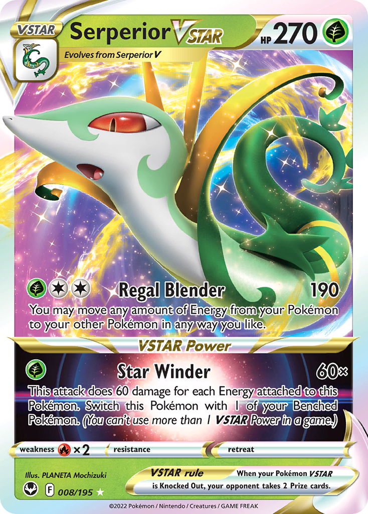 Serperior VSTAR #8 Silver Tempest en