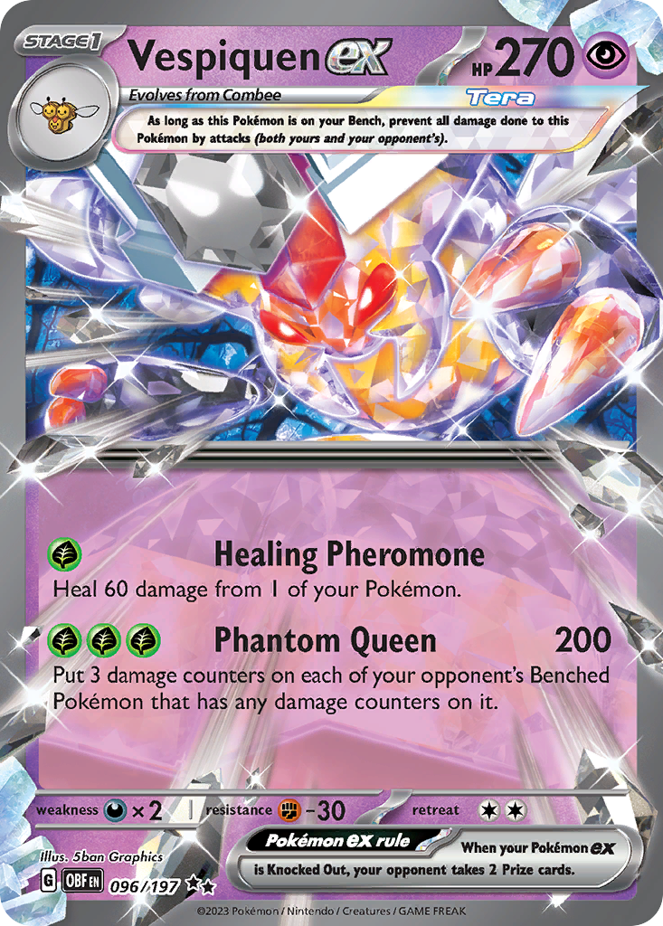 Vespiquen ex #96 Obsidian Flames en