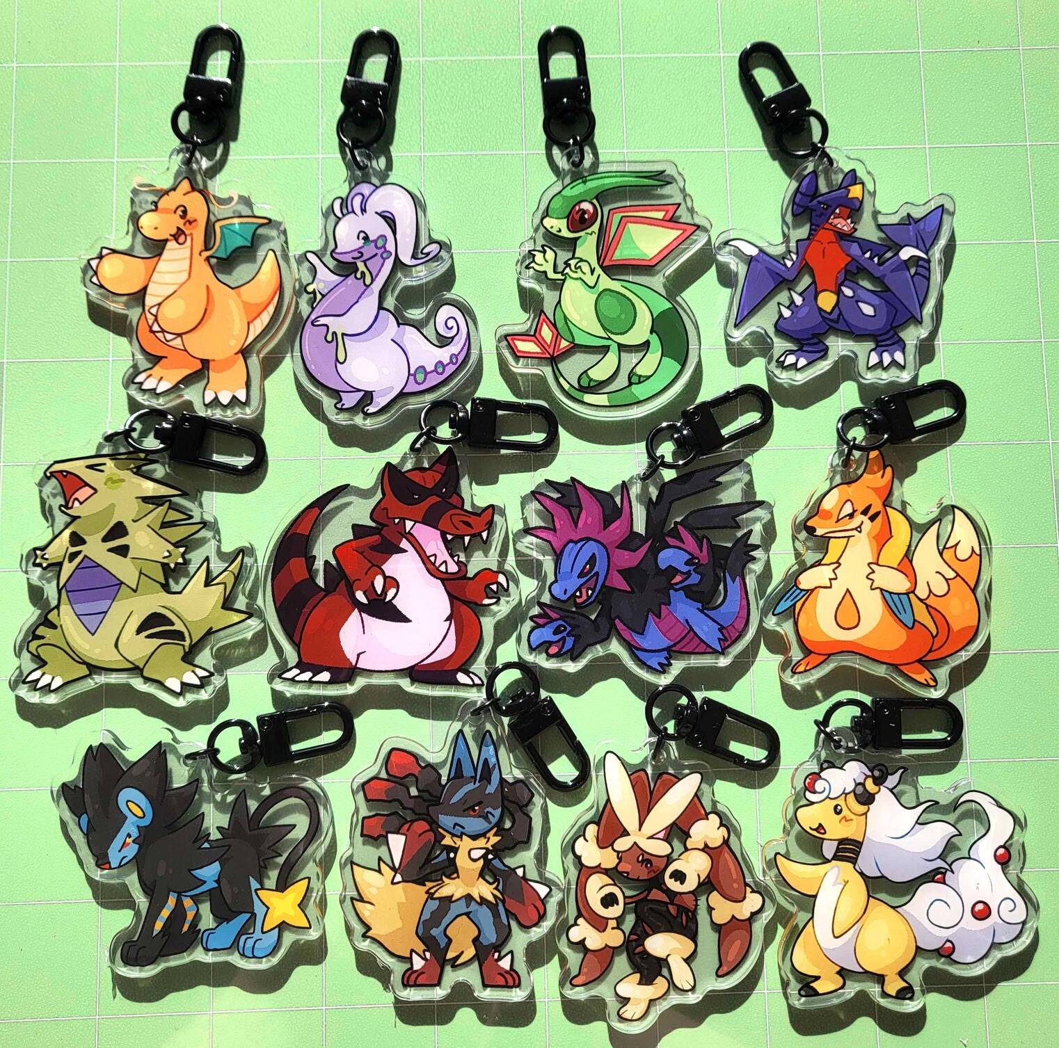 2.5" keychain Pok3pals- @beeflover1_ - Local Artist