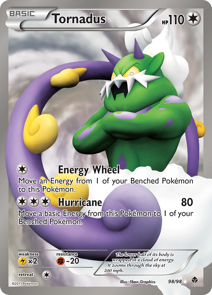 Tornadus #98 Black & White Emerging Powers en