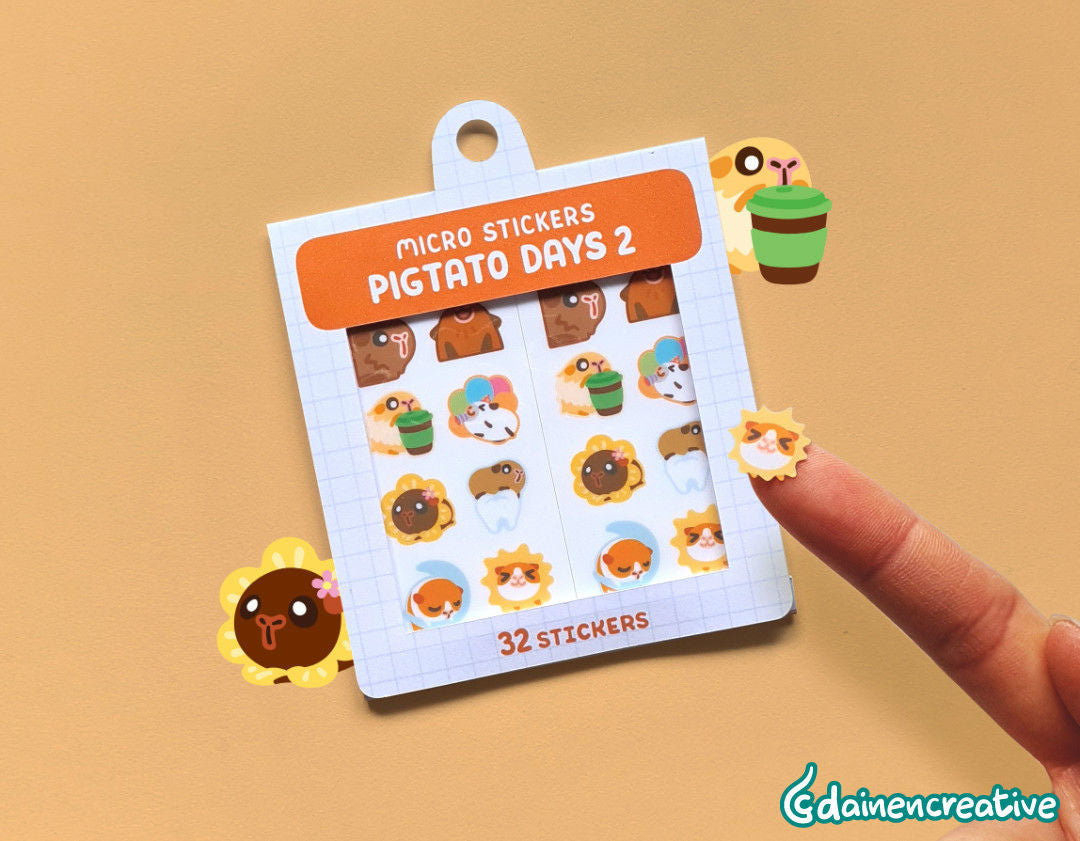 Artist Series - Micro Stickers Pigtato Days - Dainencreative