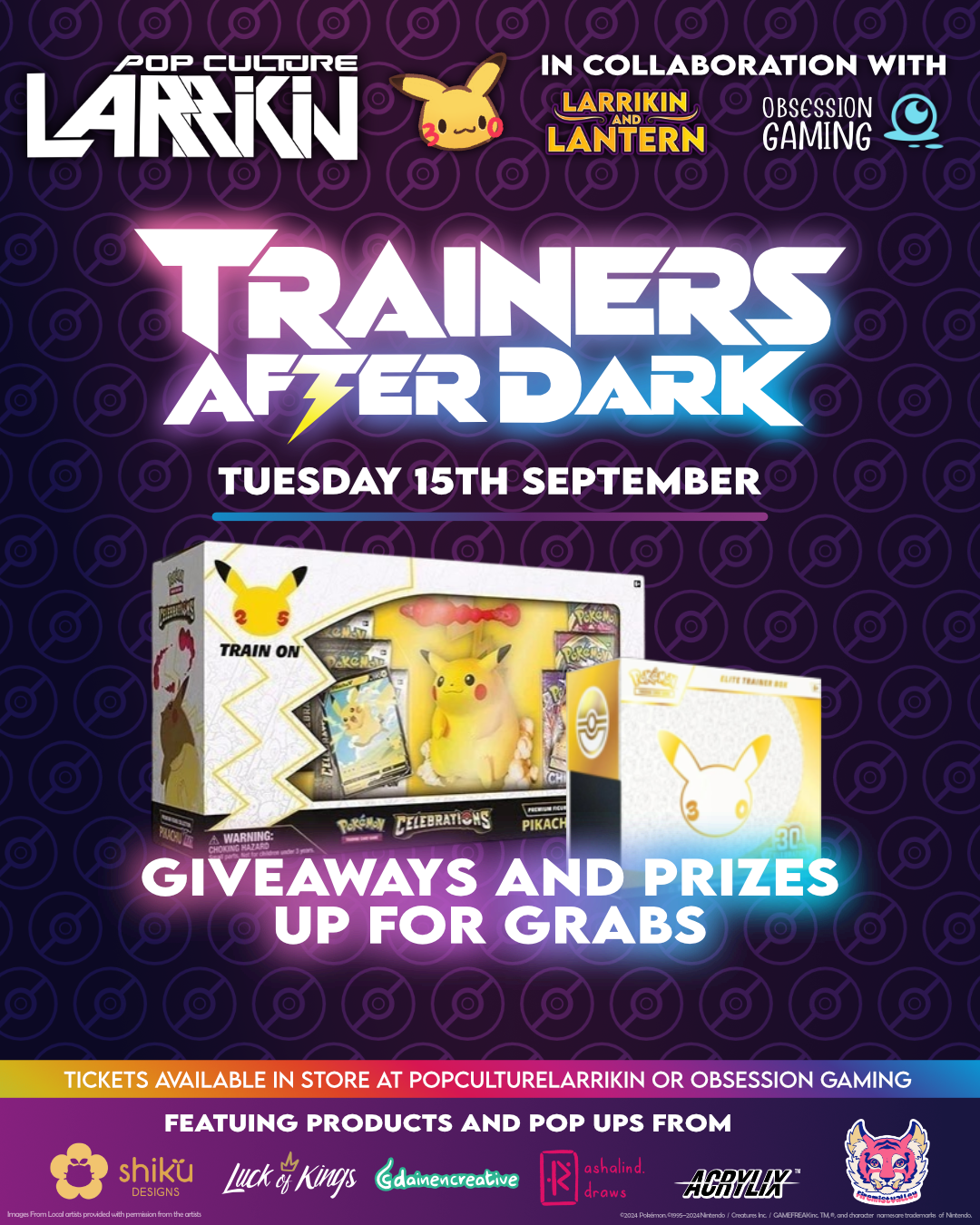 Pokémon TCG: Trainers After Dark - 30th Celebration & Midnight Launch