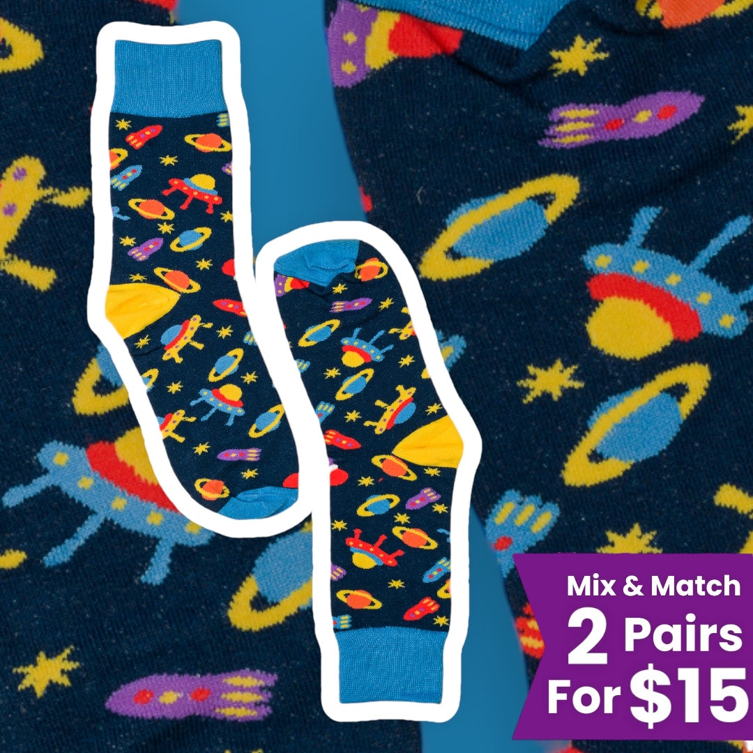 Space Cowboy! - Socks - Pop Culture Larrikin