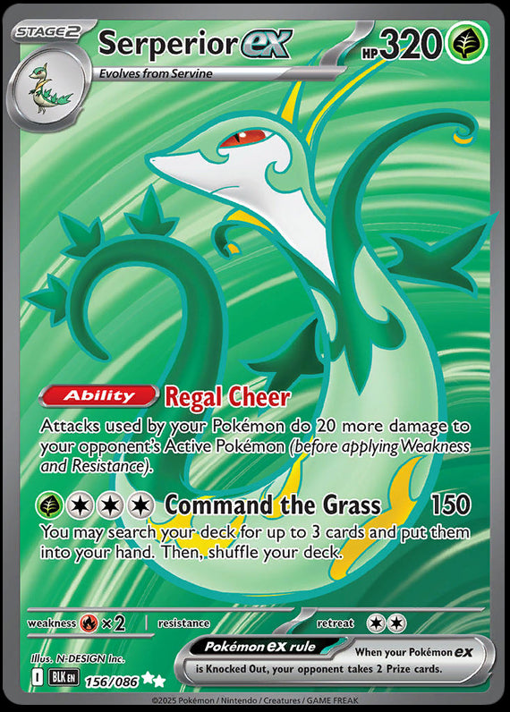 Image of Serperior ex Black Bolt (BLK) #156