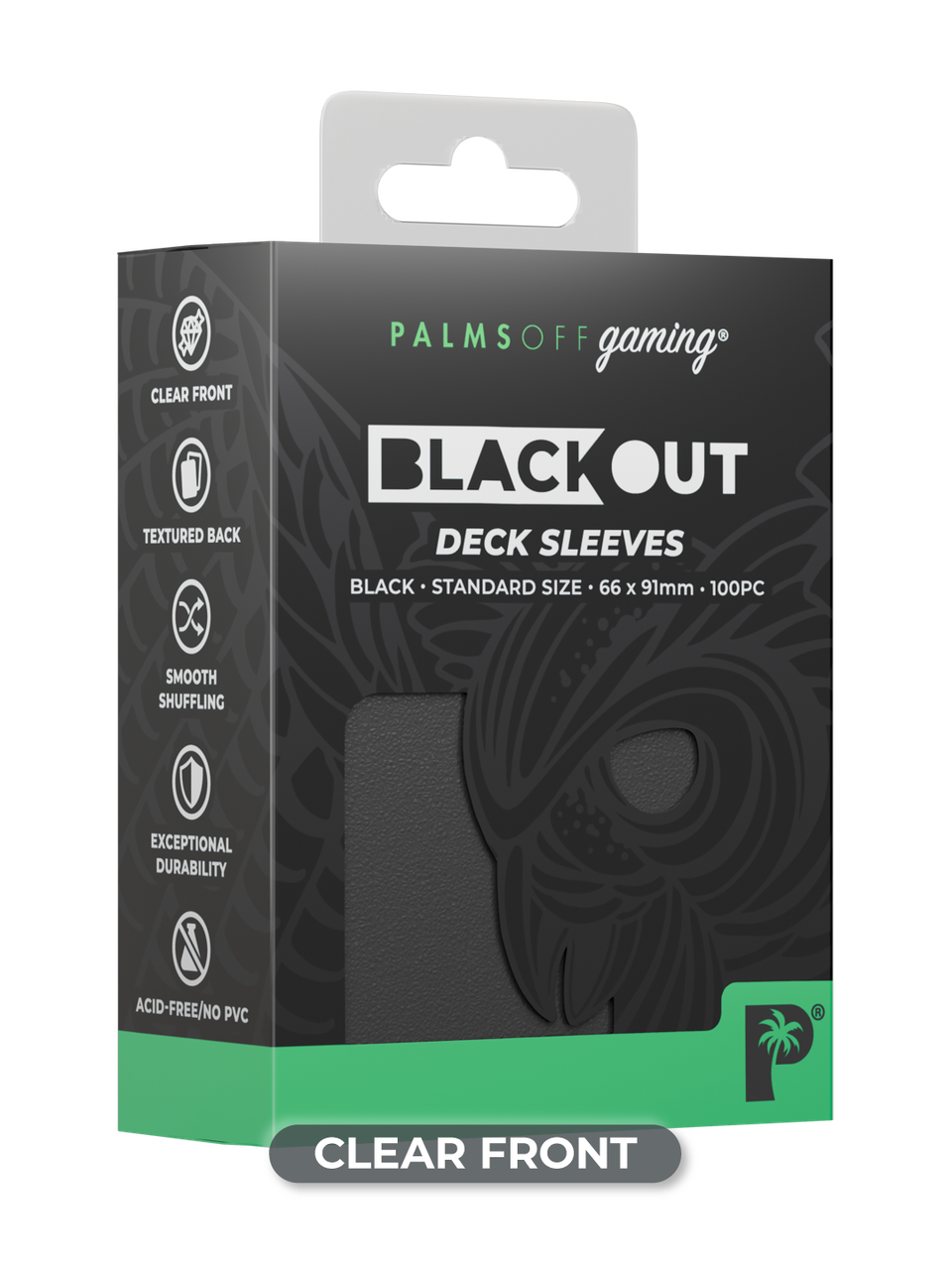 Blackout Deck Sleeves - Standard Size - Black - Palms Off Gaming