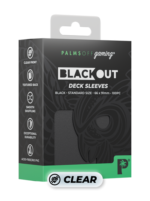 Image of Blackout Deck Sleeves - Standard Size - Black - Pop Culture Larrikin 