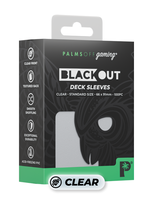 Image of Blackout Deck Sleeves - Standard Size - Clear - Pop Culture Larrikin 