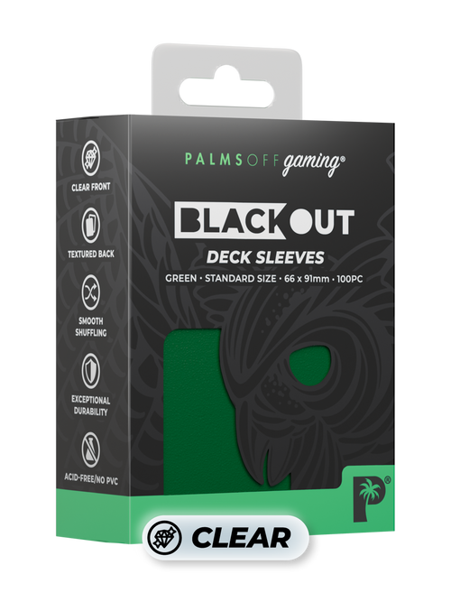 Image of Blackout Deck Sleeves - Standard Size - Green - Pop Culture Larrikin 