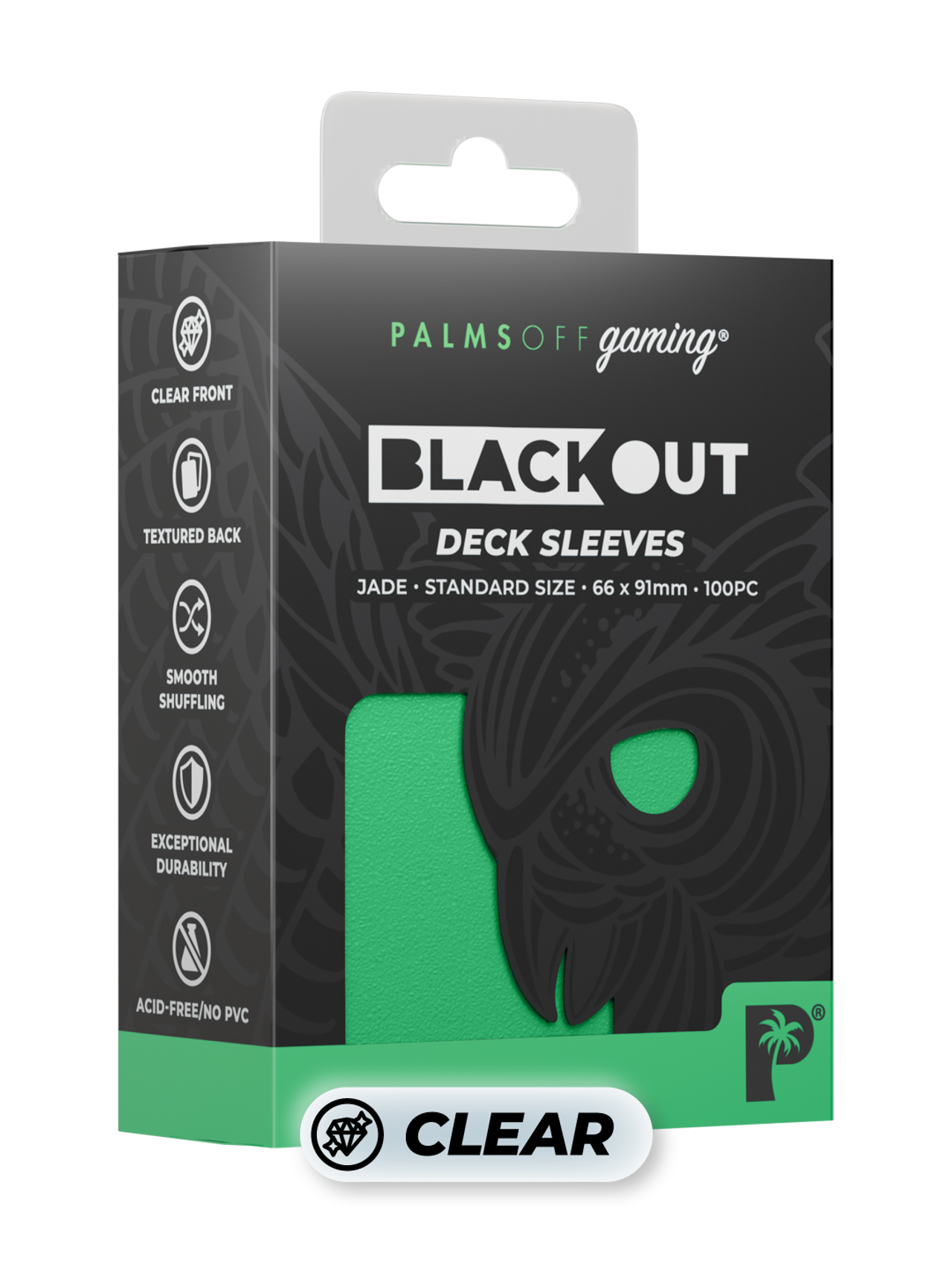 Blackout Deck Sleeves - Standard Size - Jade