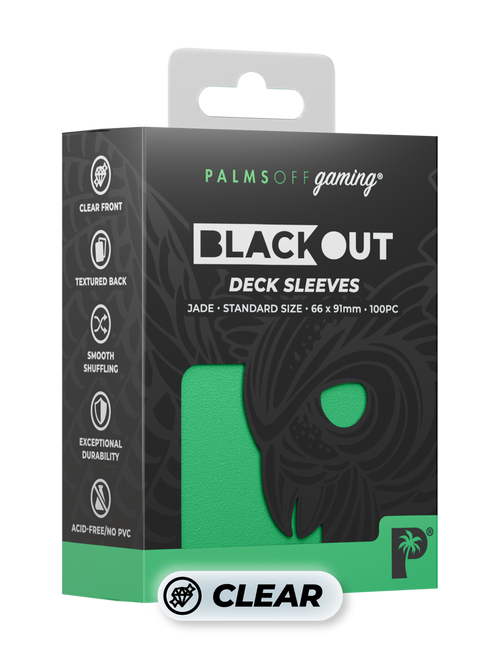 Image of Blackout Deck Sleeves - Standard Size - Jade - Pop Culture Larrikin 