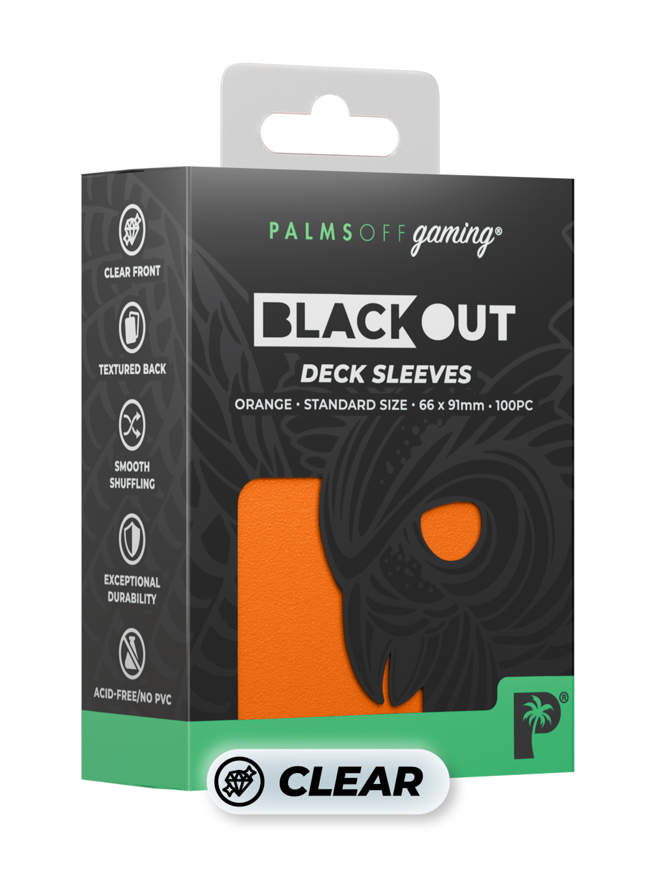 Blackout Deck Sleeves - Standard Size - Orange