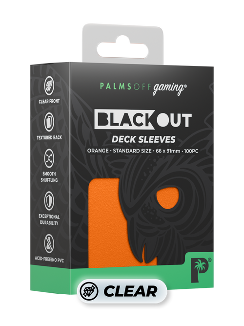 Image of Blackout Deck Sleeves - Standard Size - Orange - Pop Culture Larrikin 