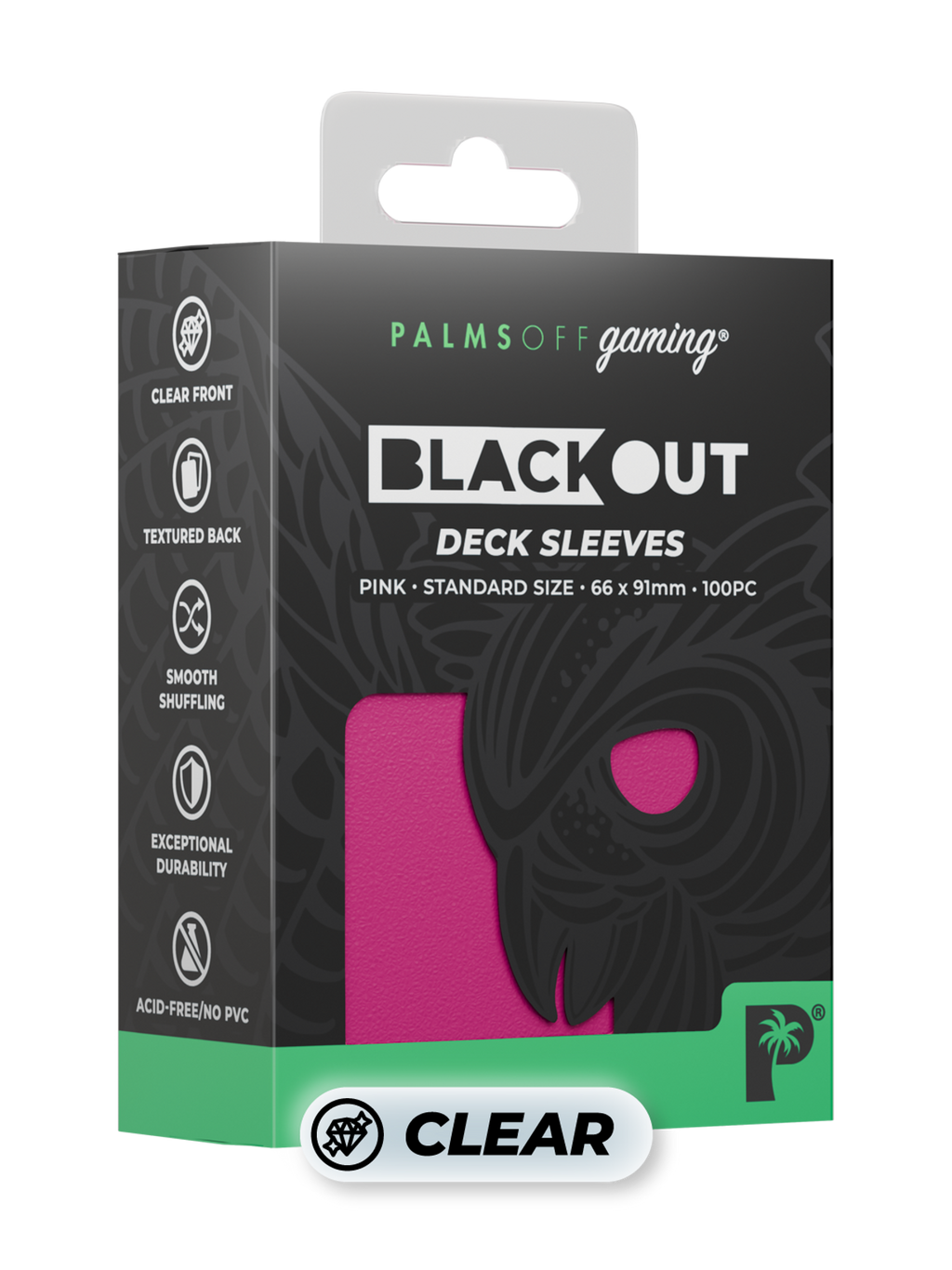 Blackout Deck Sleeves - Standard Size - Pink